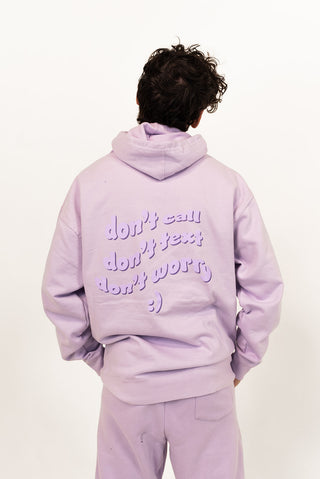 brb going thru it hoodie (lavender)
