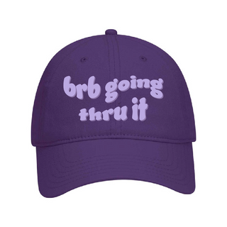 brb going thru it dad hat (purple)