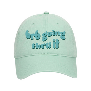 brb going thru it dad hat (mint)